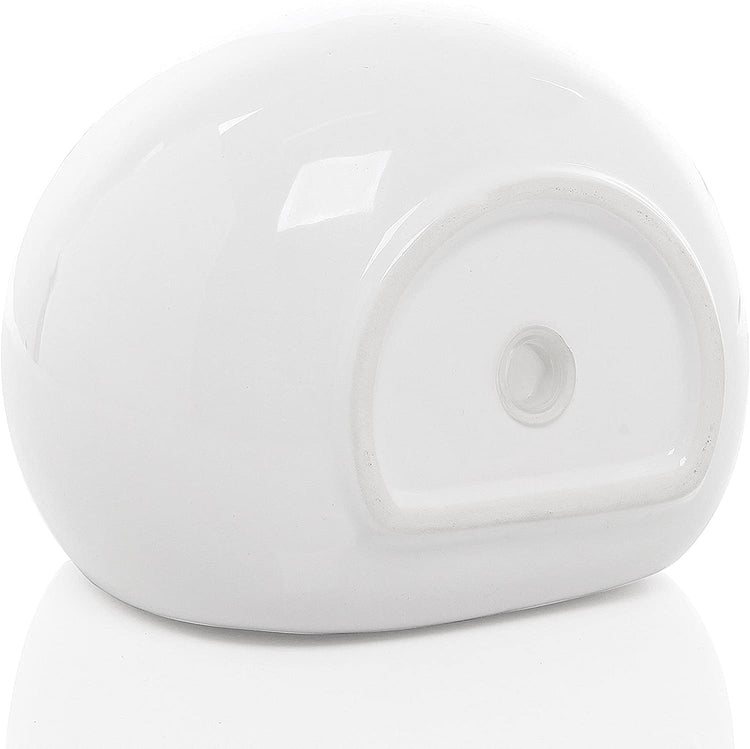 6-inch White Ceramic Wall-Mounted Succulent Planters, Set of 2